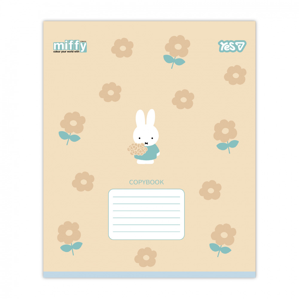 Зошит шкільний Yes Miffy Flowers А5 12 аркушів коса лінія 768710. Фото 4