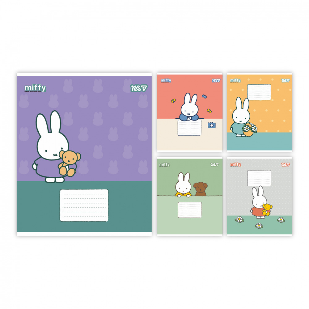 Зошит шкільний Yes My Miffy А5 12 аркушів коса лінія 768653