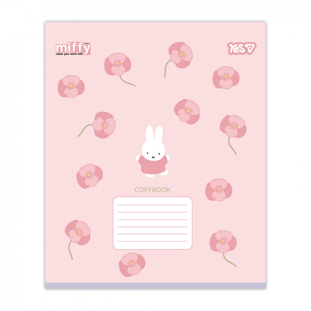Зошит шкільний Yes Miffy Flowers А5 12 аркушів лінія 768709. Фото 6
