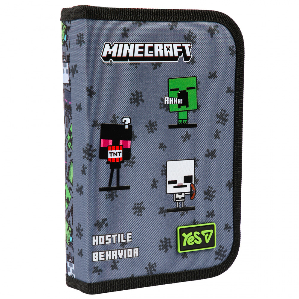 Пенал твердий одинарний з двома клапанами Yes HP-04 Minecraft Reality 533744