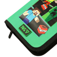Пенал твердий одинарний з двома клапанами та прозорою кишенею Yes HP-04-N Minecraft Game 533751. Фото 5