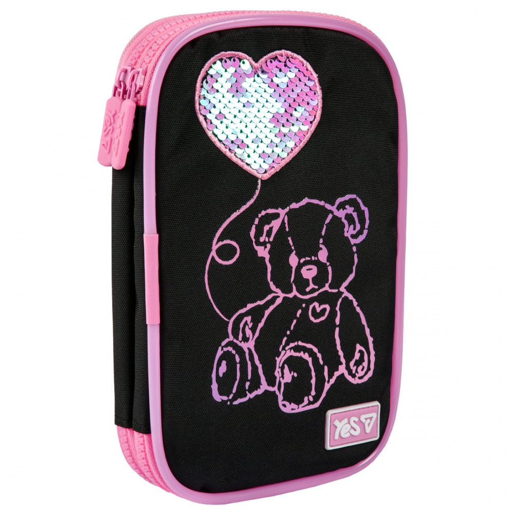 Пенал м'який Yes PH-35 з LED Pink Bear 533777