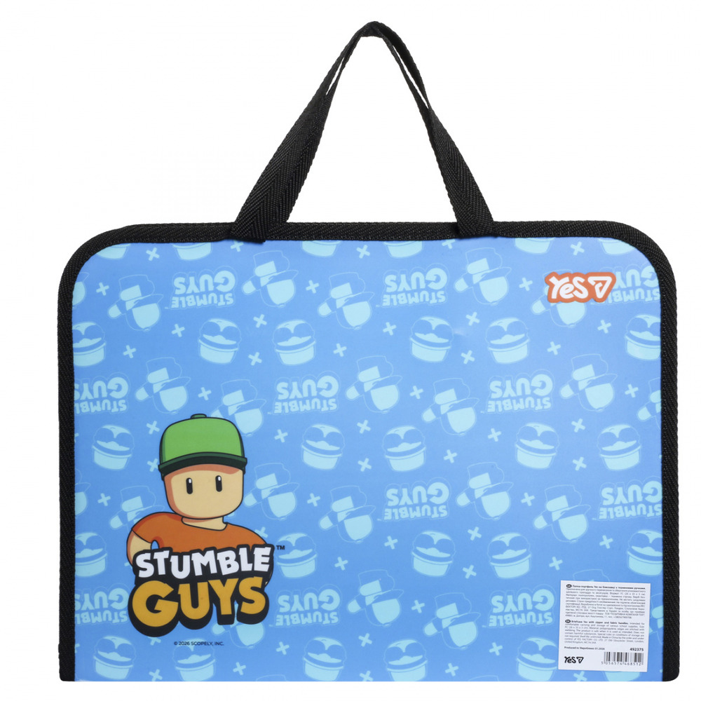 Папка-портфель Yes Stumble Guys FC на блискавці з тканинними ручками 492375. Фото 2