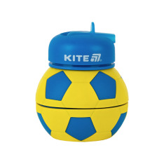 Пляшка для води силіконова Kite K26-1272-2, 550 мл, синьо-жовта