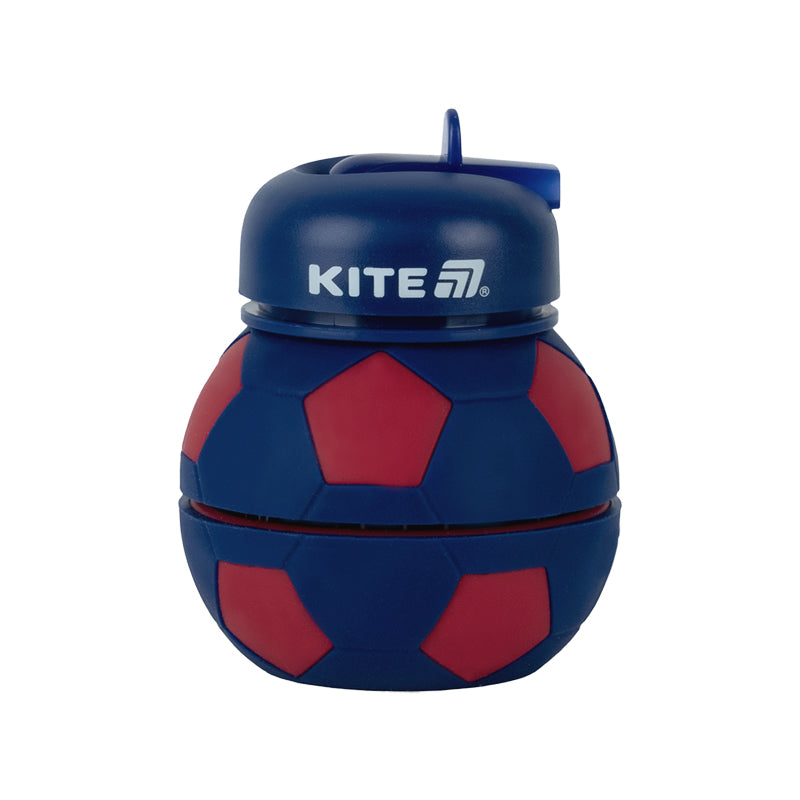 Пляшка для води силіконова Kite K26-1272-3, 550 мл, червоно-синя