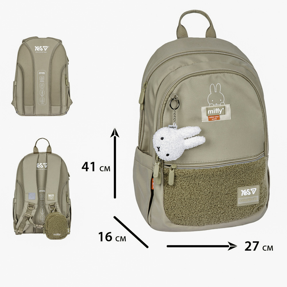 Pюкзак шкільний Yes TS-113M Miffy Softness 550318. Фото 3