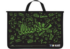 Портфель пластиковий MAXI А4 на блискавці MX30069 (Music)