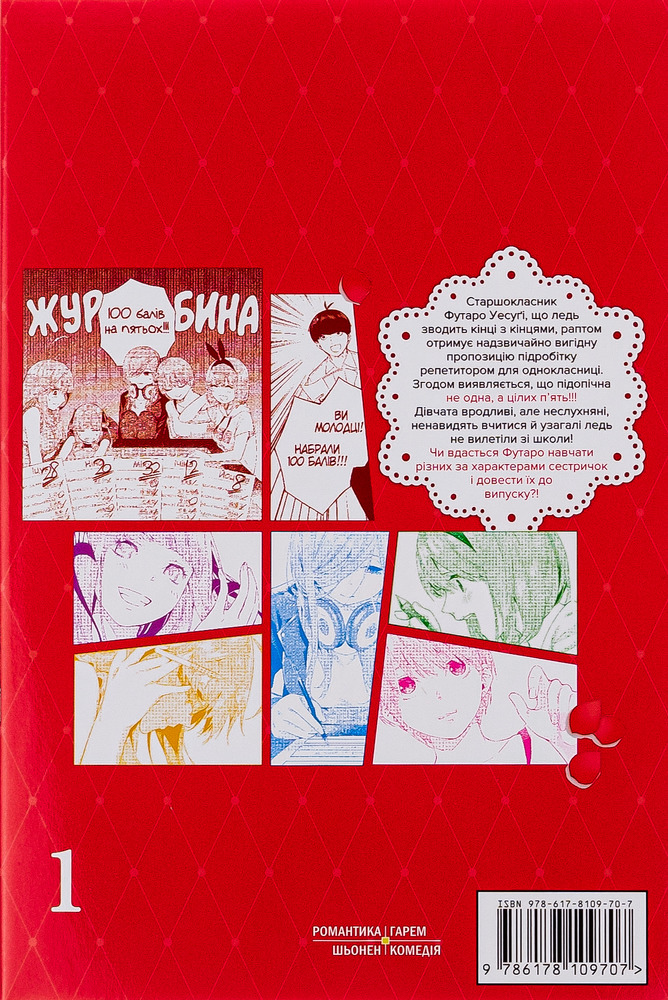 Книга П’ять наречених-близнят. Том 1 - Неґі Харуба. Фото 2
