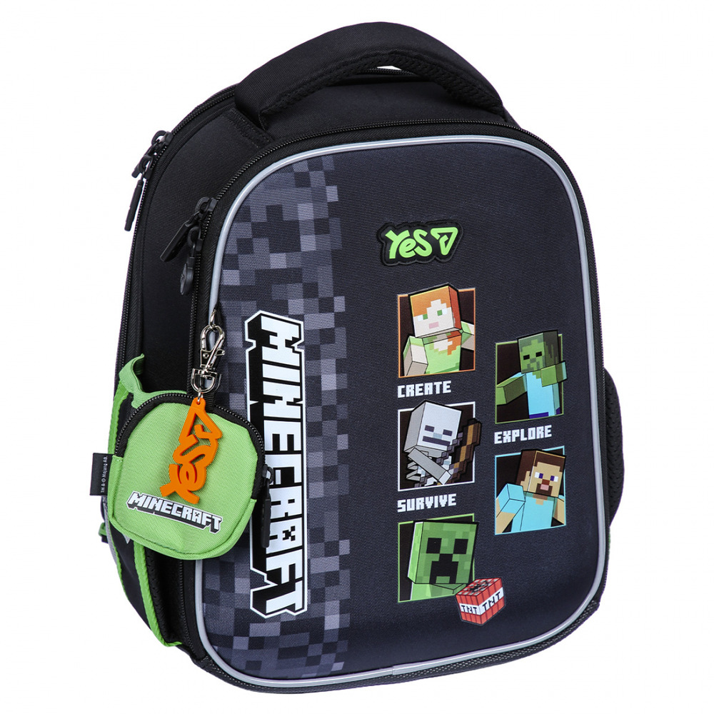 Рюкзак шкільний каркасний Yes H-100S Minecraft Reality 550223