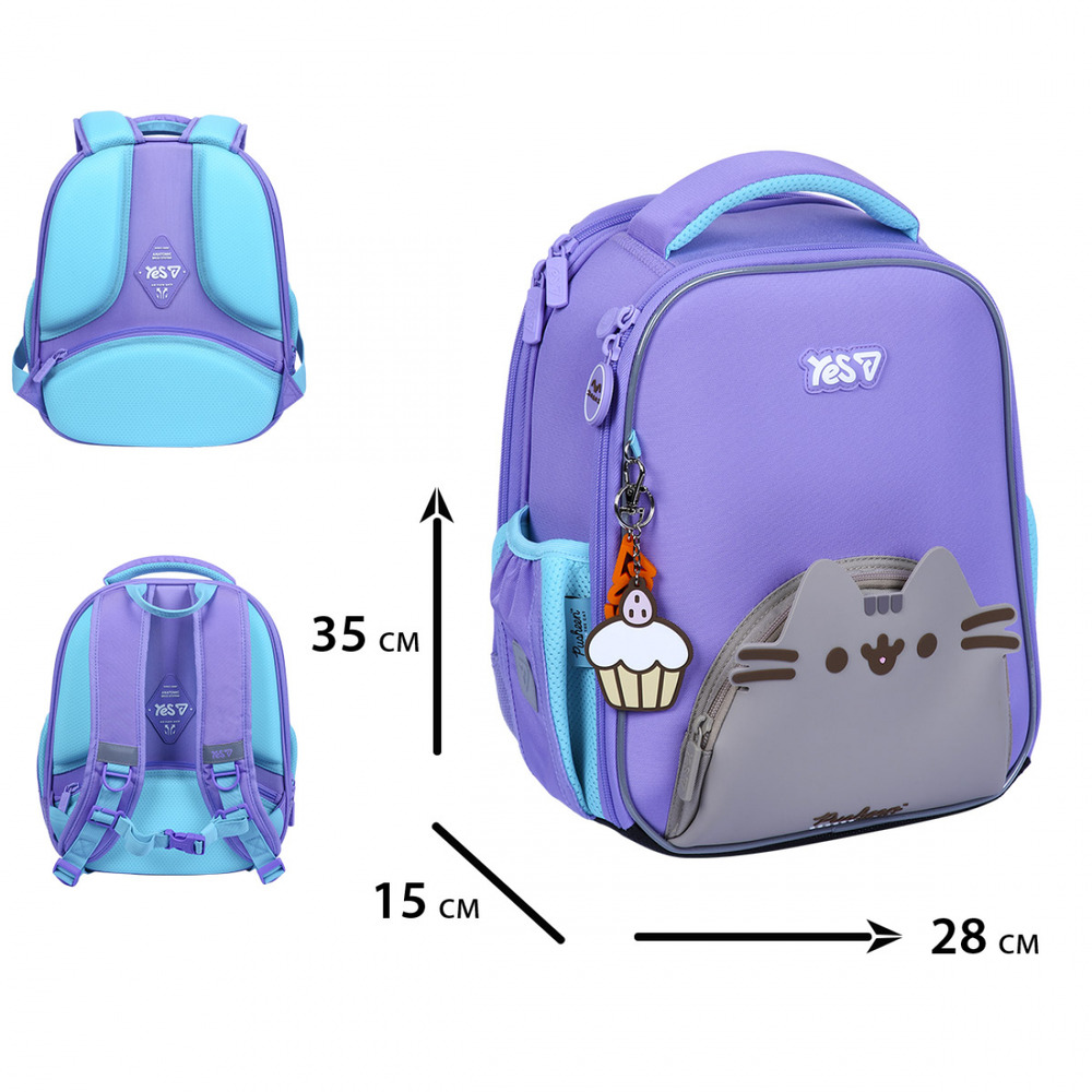 Рюкзак шкільний каркасний Yes H-100S Pusheen Summer 550202. Фото 3