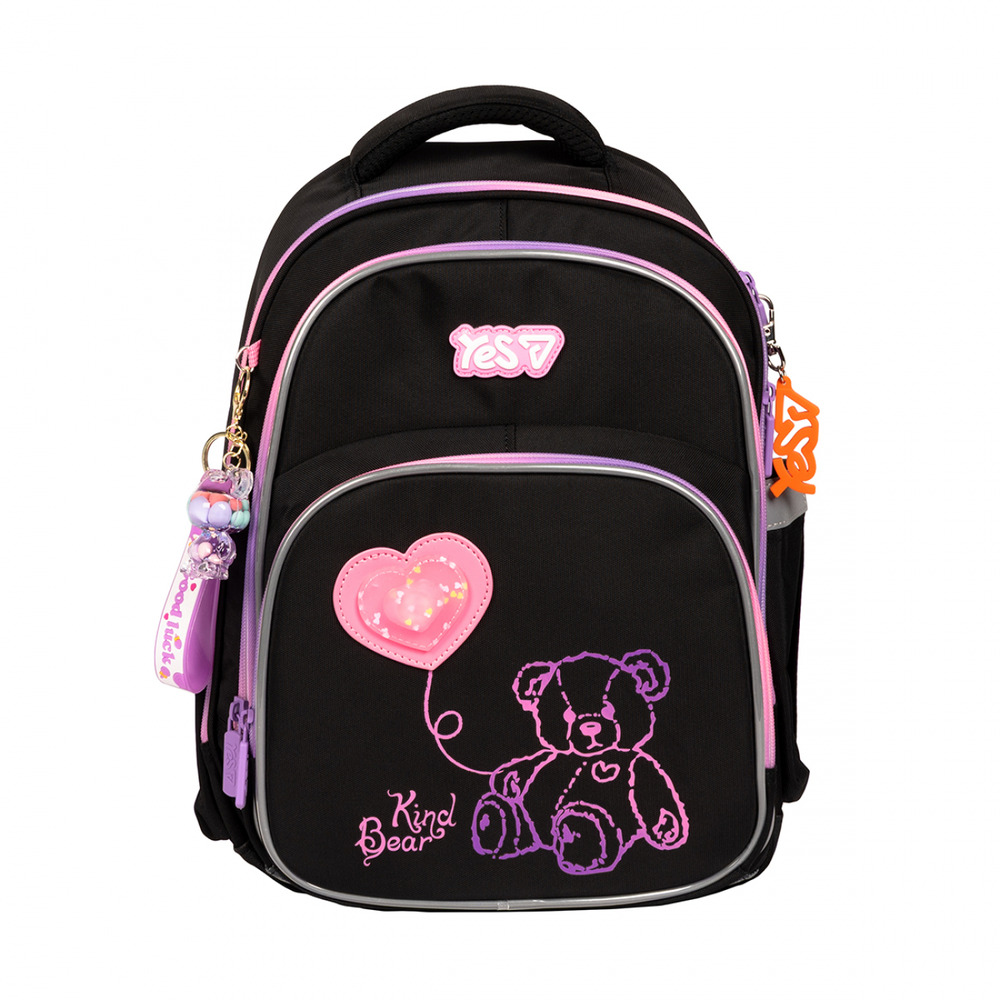 Рюкзак шкільний напівкаркасний Yes S-91M Pink Bear 550499