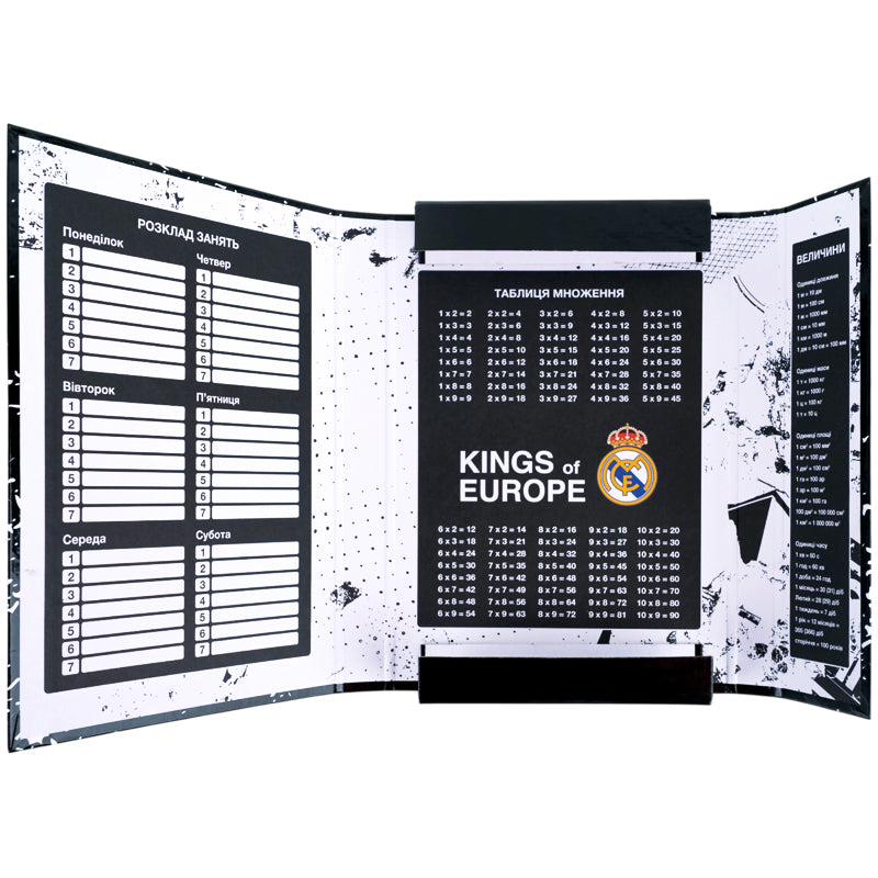 Папка для зошитів на гумці Kite FC Real Madrid RL26-210, картон. Фото 4