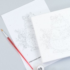 Набір картина за номерами Квіткова капібара 15х15 см з мольбертом ROSA START N00014088. Фото 4