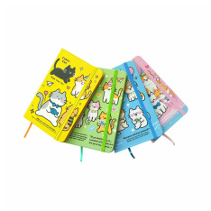 Блокнот Malevaro на гумці А6 80 аркушів, тверда обкладинка Cute Cat 763654ML
