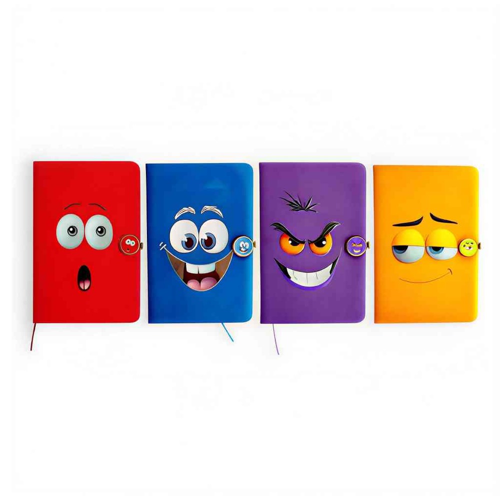 Блокнот Malevaro на магніті А5 80 аркушів, PU Smiley 763876ML
