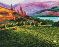 Алмазна мозаїка Ideyka.  WB Harry Potter: Лабіринти 40х50см