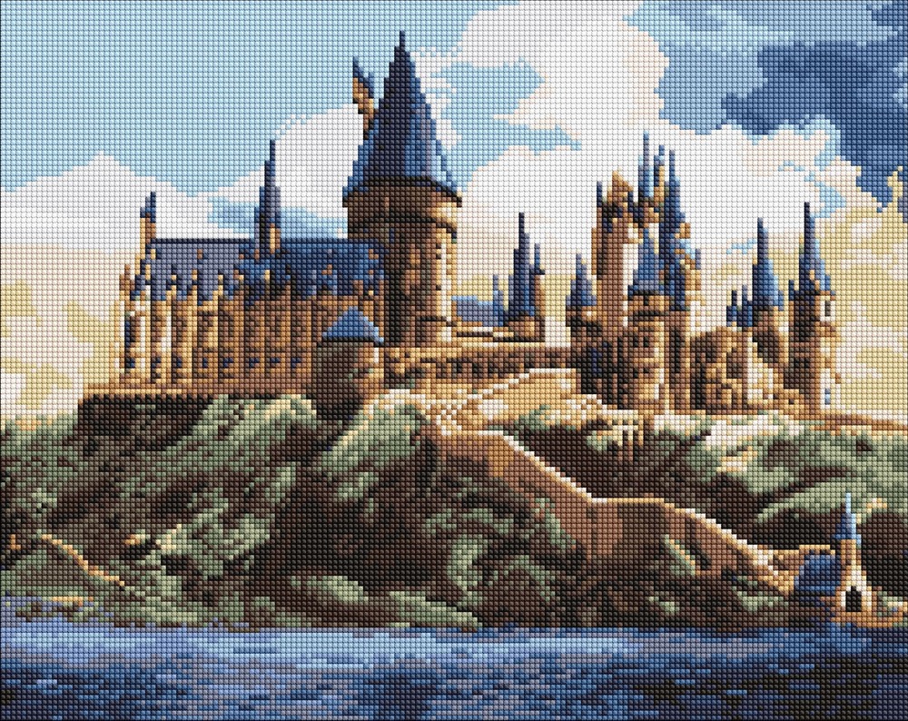 Алмазна мозаїка Ideyka. WB "Harry Potter: Гоґвортс вдень 40х50см