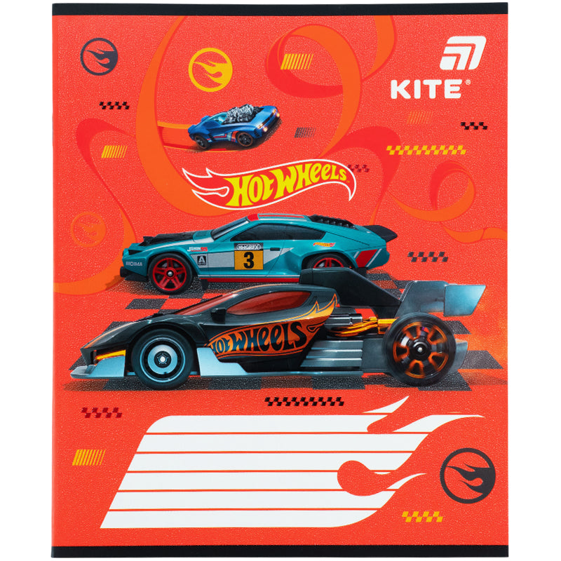 Зошит шкільний Kite Hot Wheels HW26-235, 12 аркушів, коса лінія. Фото 3