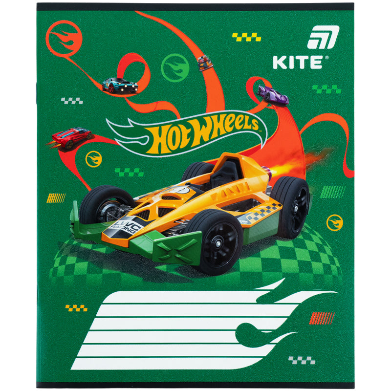 Зошит шкільний Kite Hot Wheels HW26-235, 12 аркушів, коса лінія. Фото 6