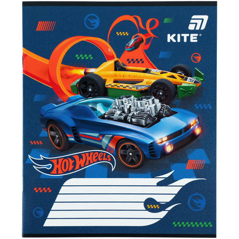Зошит шкільний Kite Hot Wheels HW26-235, 12 аркушів, коса лінія. Фото 9