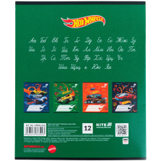 Зошит шкільний Kite Hot Wheels HW26-235, 12 аркушів, коса лінія. Фото 8