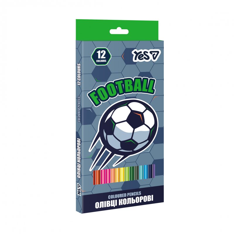 Олівці кольорові YES Football 12 кольорів 290786