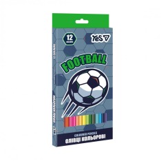Олівці кольорові YES Football 12 кольорів 290786