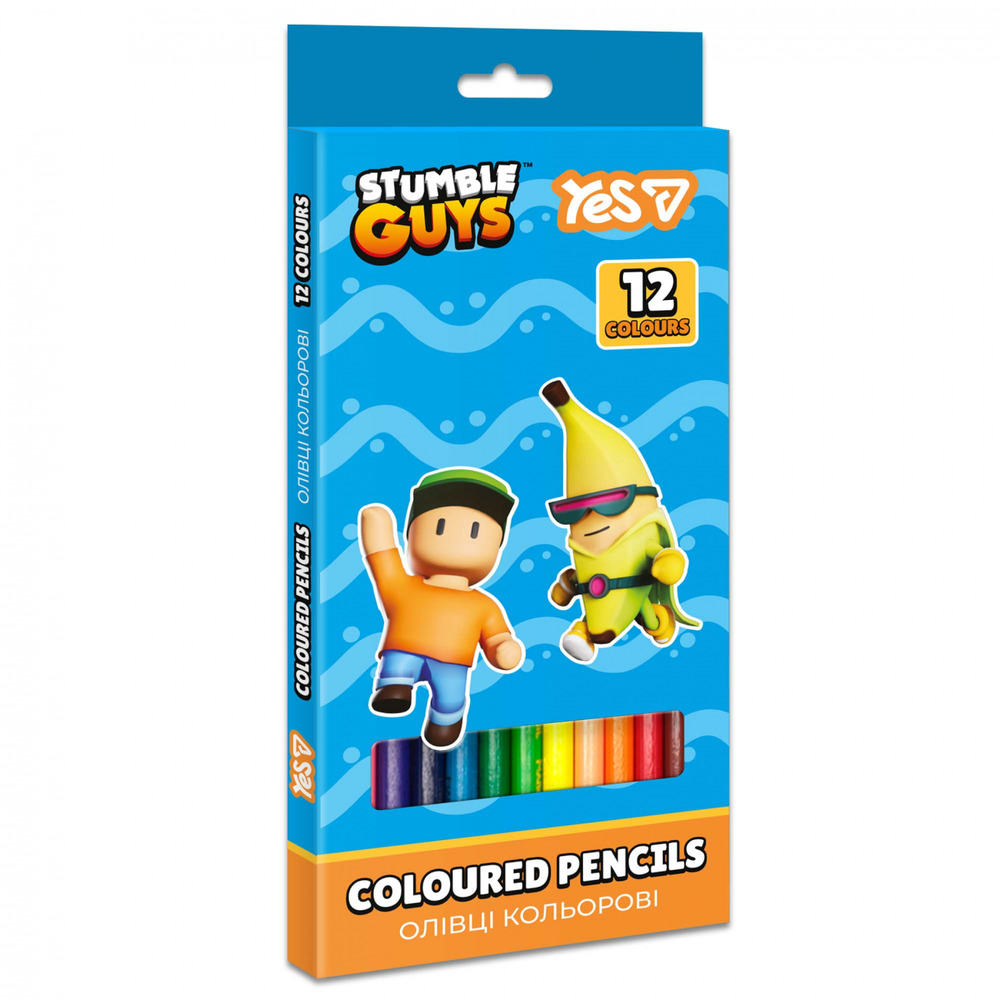Олівці кольорові Yes Stumble Guys 12 кольорів 290779