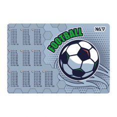 Підкладка для столу пластикова Yes Football таблиця множення 42х29 см 492377