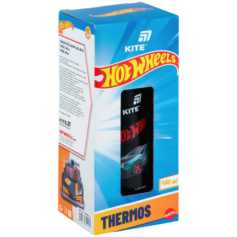 Термос Kite 480 мл Hot Wheels HW26-312. Фото 5