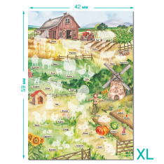 Навчальний постер з наклейками DoDo - Мешканці ферми XL 300893. Фото 5