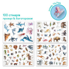 Навчальний постер з наклейками DoDo - Тварини світу XXL 300900. Фото 5