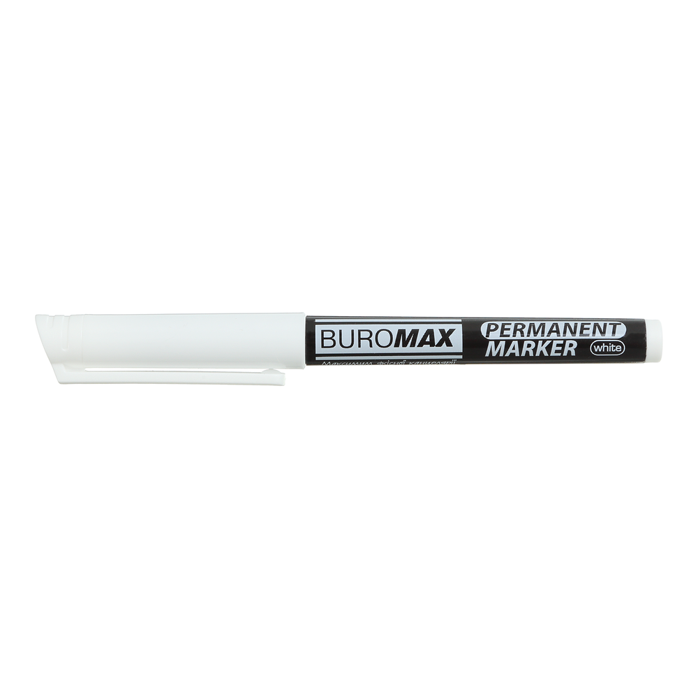 Маркер BUROMAX водостійкий білий 1-2 мм BM.8708-12. Фото 3