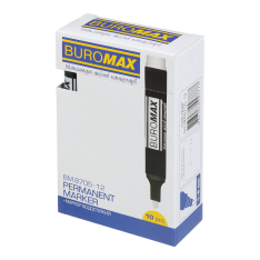 Маркер BUROMAX водостійкий білий 1-4 мм BM.8705-12
