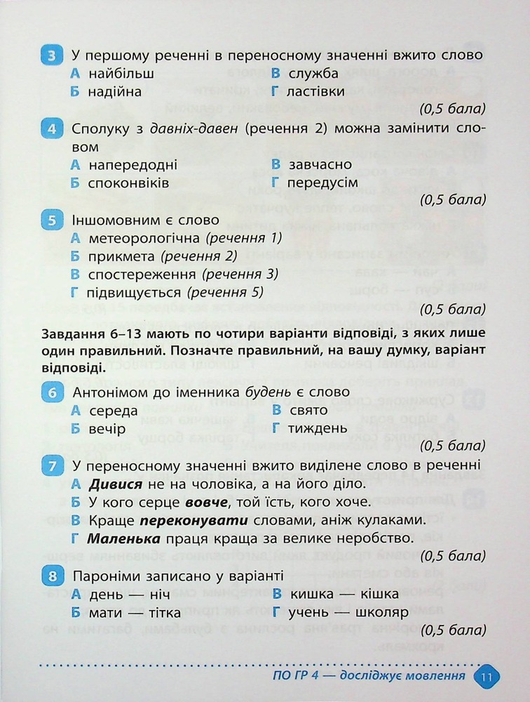 Книга Зошит навчальних досягнень з української мови. 5 клас. Фото 11