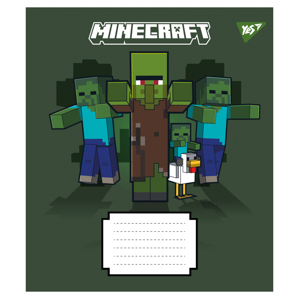 Зошит учнівський шкільний Yes Minecraft Signs А5 24 аркушів клітинка 767561. Фото 3