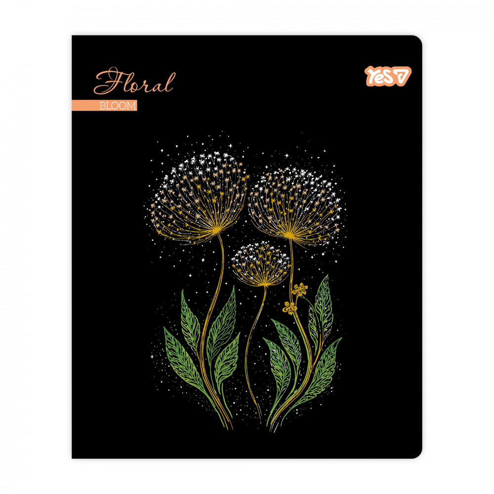 Зошит учнівський Yes Floral bloom А5 24 аркушів лінія 768593. Фото 3