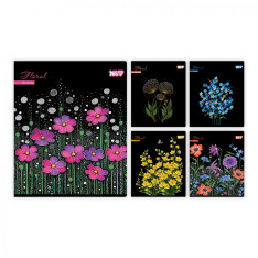 Зошит учнівський Yes Floral bloom А5 48 аркушів клітинка 768594