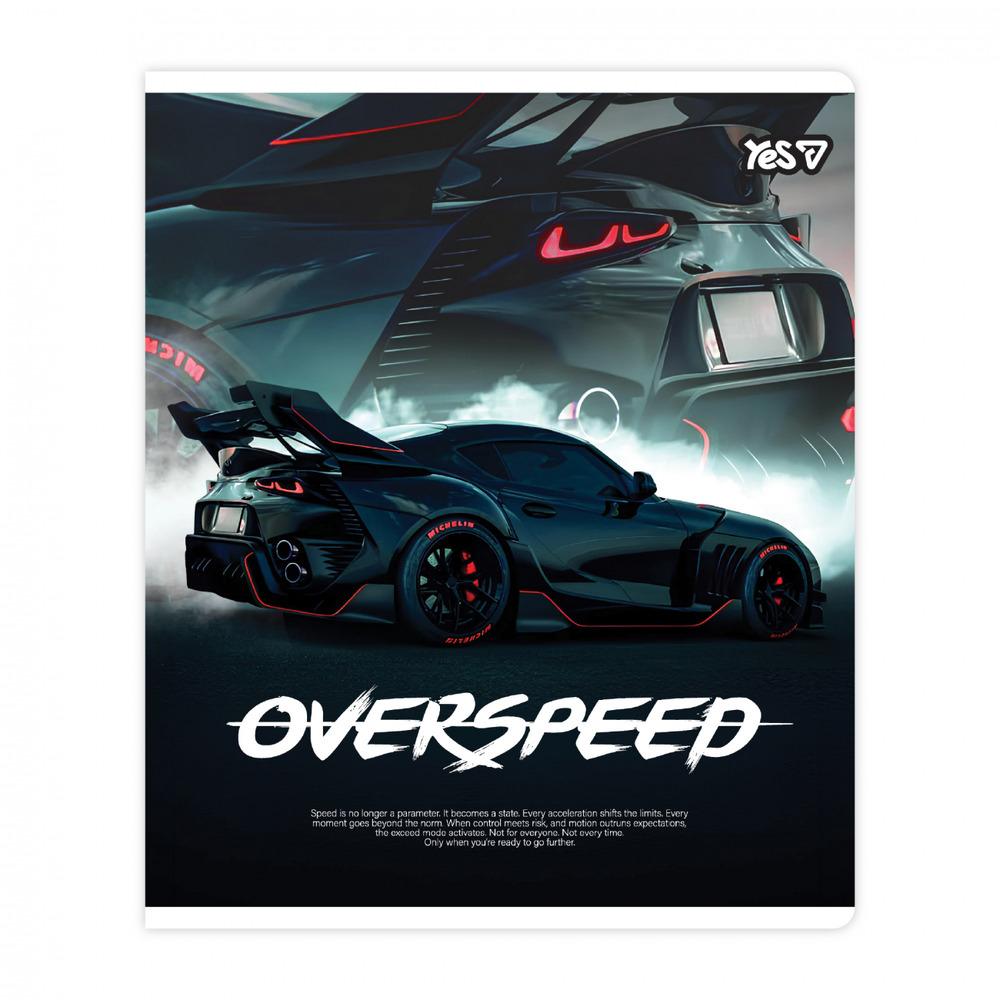 Зошит учнівський Yes Overspeed А5 24 аркушів клітинка 768590. Фото 3