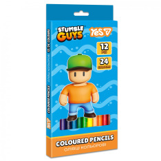 Олівці кольорові Yes Stumble Guys 12 шт 24 кольори 290780