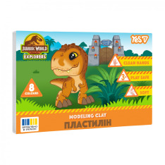 Пластилін Yes Jurassic World Kids 8 кольорів 160 г 540728