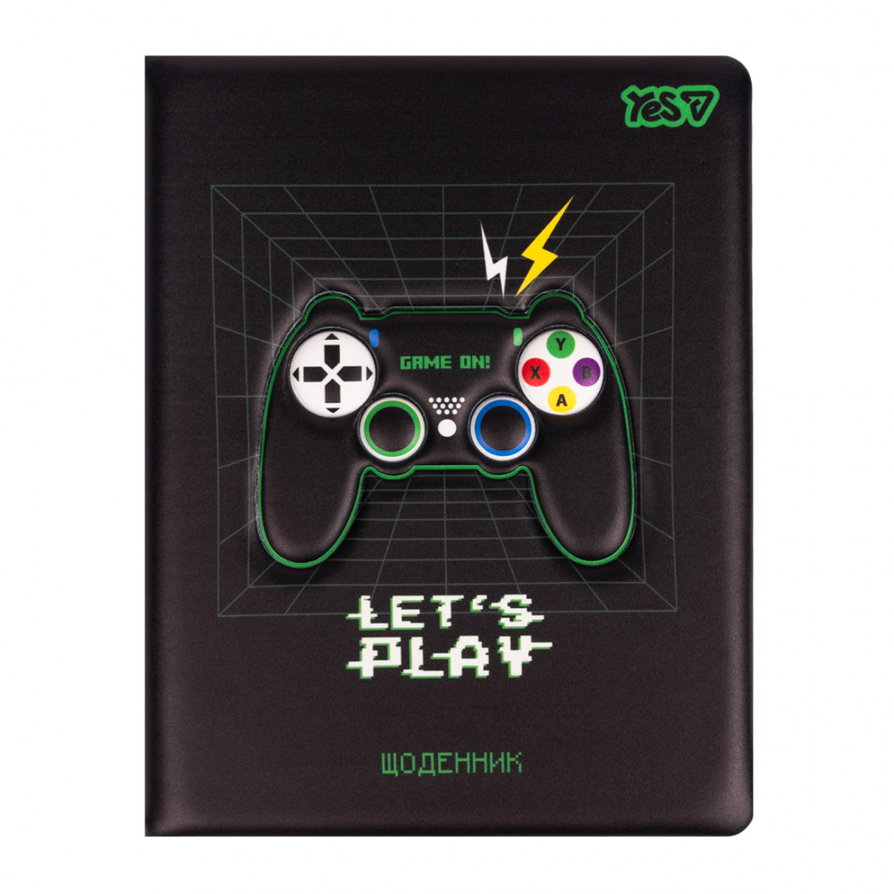 Щоденник шкільний Yes Gamepad A5 40 аркушів PU твердий 911695