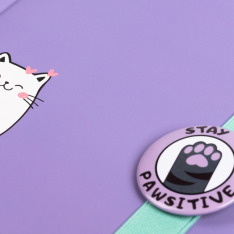 Щоденник шкільний Yes Pawsitive з набором значків A5 40 аркушів твердий 911711. Фото 2