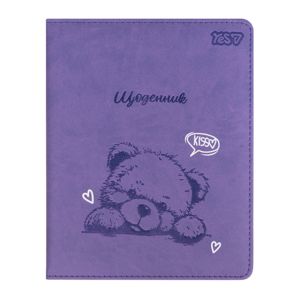 Щоденник шкільний Yes Teddy Kiss A5 40 аркушів PU твердий 911688