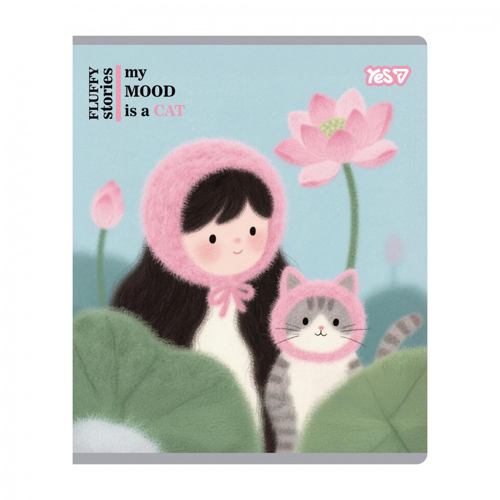 Зошит учнівський Yes My mood is a cat А5 12 аркушів клітинка 768604. Фото 2