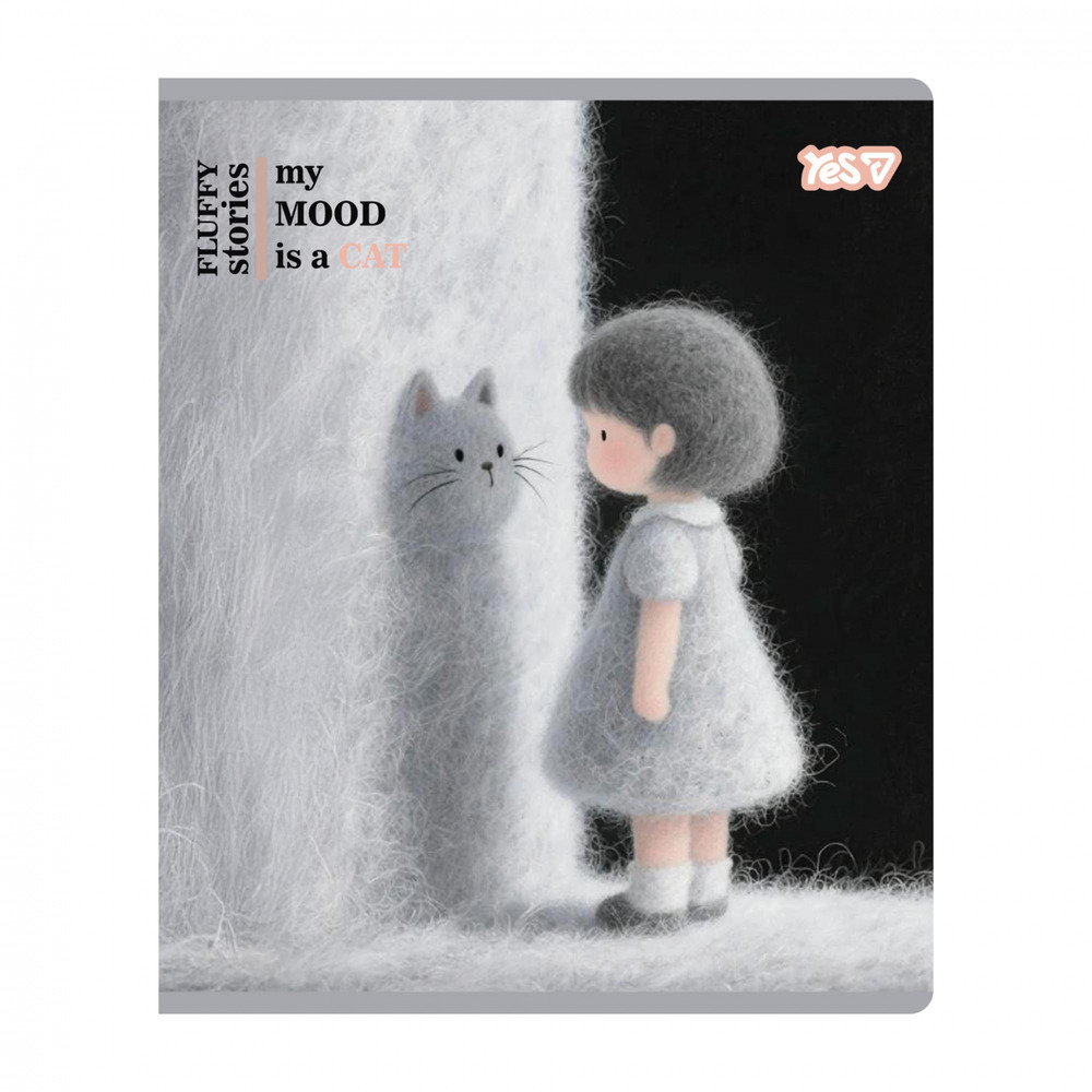 Зошит учнівський Yes My mood is a cat А5 12 аркушів клітинка 768604. Фото 3
