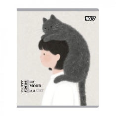 Зошит учнівський Yes My mood is a cat А5 12 аркушів клітинка 768604. Фото 6