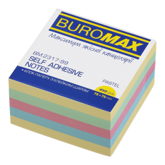 Блок для нотаток з клейким шаром Buromax 75х75 мм 450 аркушів BM.2317-99