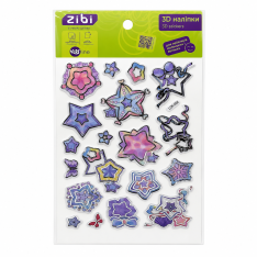 3D наліпки ZiBi Яскраві зірки 19 см KIDS Line ZB.63407 