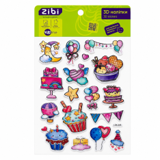 3D наліпки Солодкі тістечка 19 см KIDS Line ZiBi ZB.63406 